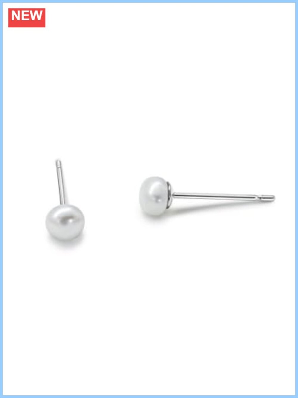 Freshwater Pearl Stud Earrings 18K Gold Plated Stainless Steel